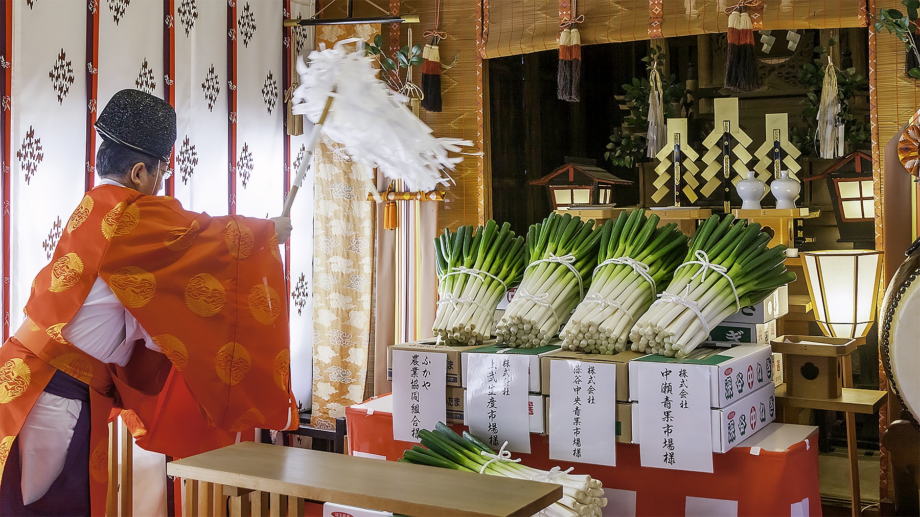 深谷ねぎまつり-奉納の様子